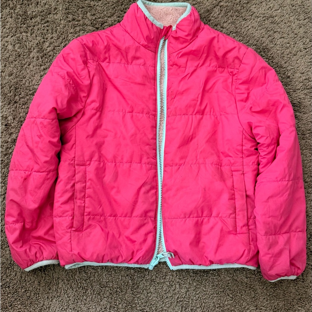 Size 7/8 Member’s Mark Kids Pink Reversible Jacket